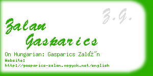 zalan gasparics business card